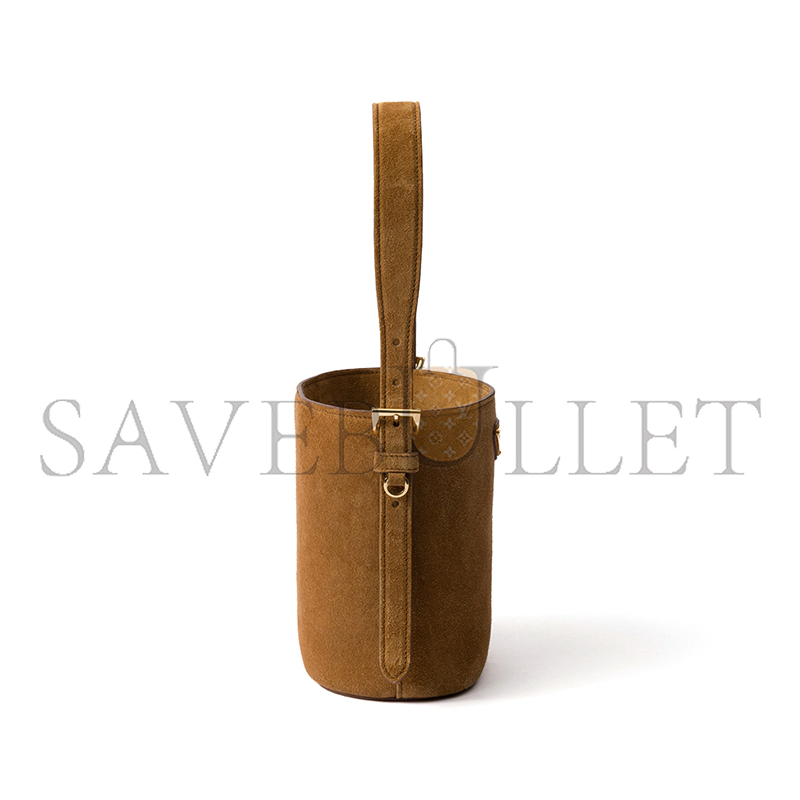 PRADA MINI SUEDE BUCKET BAG 1BE078 (18*17*10.5cm) 